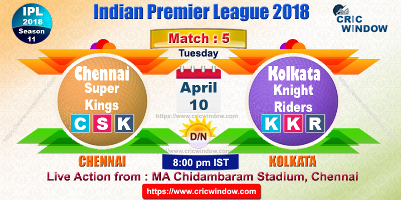 Chennai vs Kolkata Match5 preview