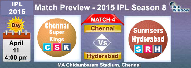Chennai vs Hyderabad  Preview Match-4