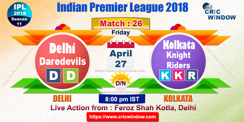 DD vs KKR live preview match26