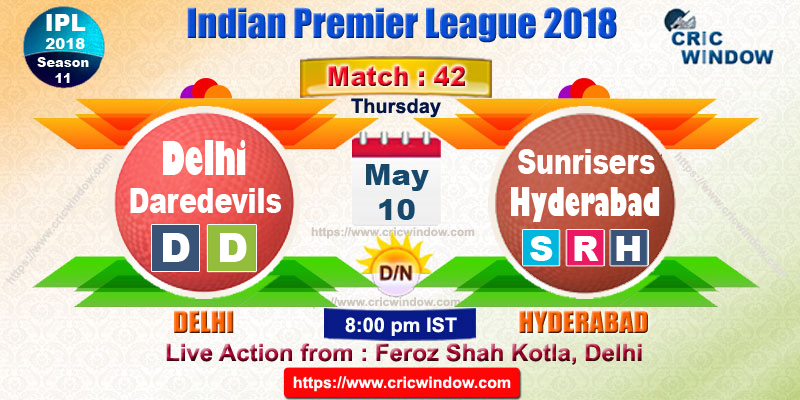 ipl dd vs srh live preview match42