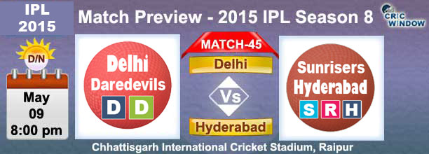 Delhi vs Hyderabad Preview Match-45