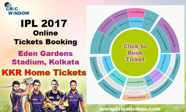 IPL Eden Gardens Tickets Booking 2017