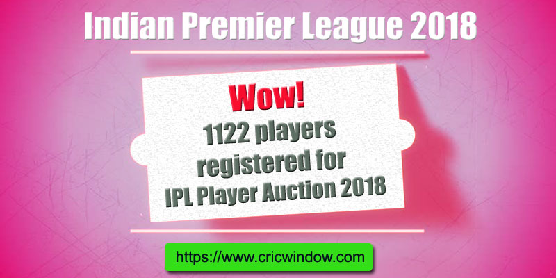 Players registered for IPL Player Auction 2018