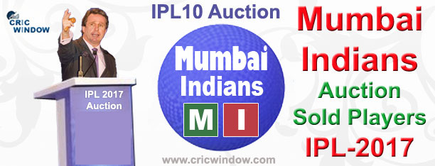 IPL 2017 Mumbai Auction Players List