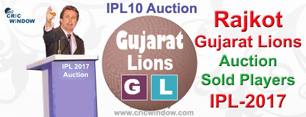 IPL 2017 Rajkot Auction Players List