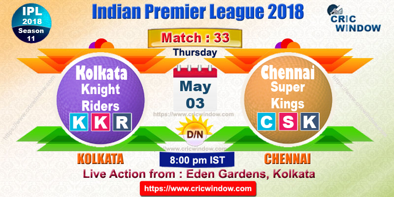 IPL KKR vs CSK live preview match33