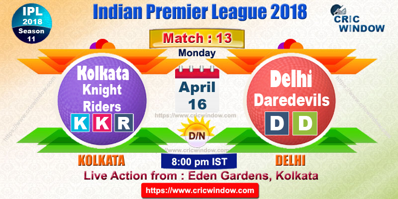 Kolkata vs Delhi live preview match13