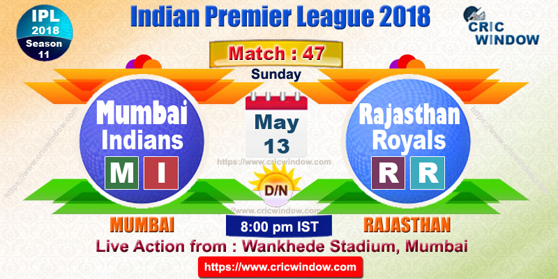 ipl mi vs rr live preview match47