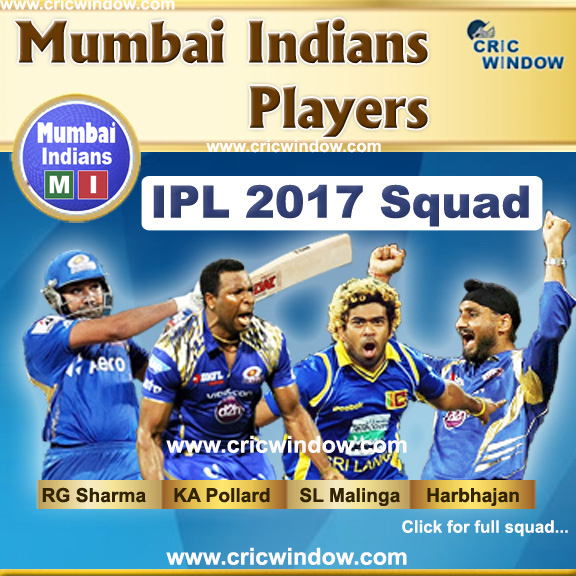 ipl 2017 Mumbai Indians squad