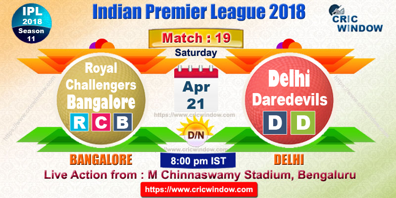 ipl rcb vs dd live preview match19