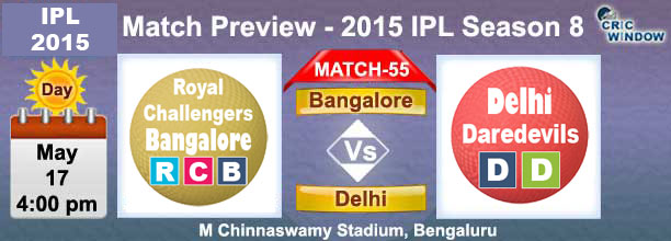 Bangalore vs Delhi  Preview Match-55