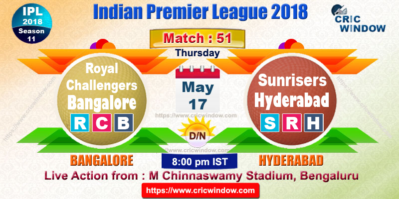 iplt20 rcb vs srh live preview match51