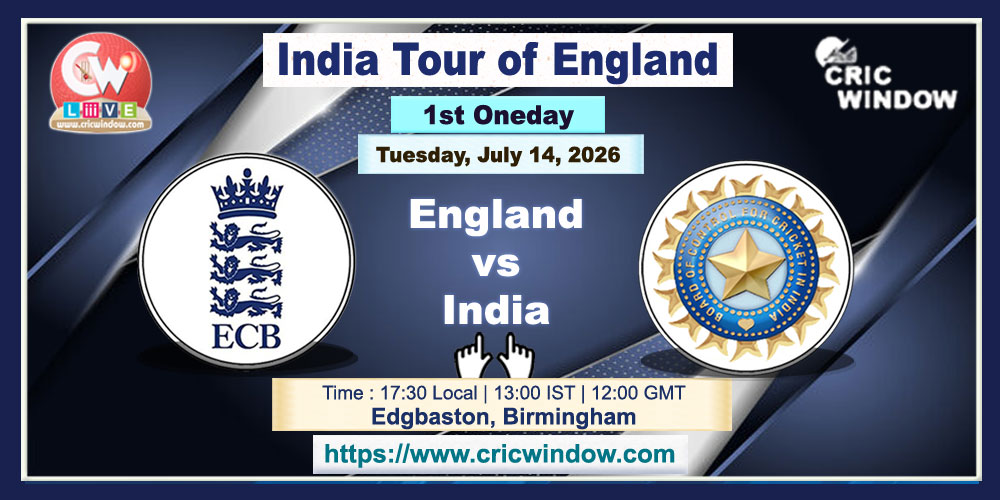 1st odi England vs India live 2026