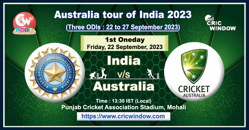 Match 1 - Ind vs Aus live scorecard
