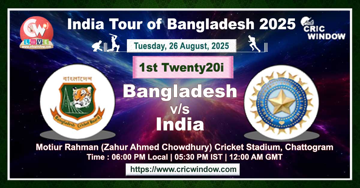 1st t20i Ban vs Ind live updates