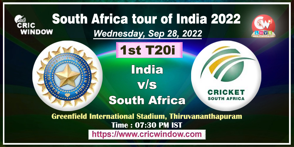 1st T20i : India vs South Africa live action