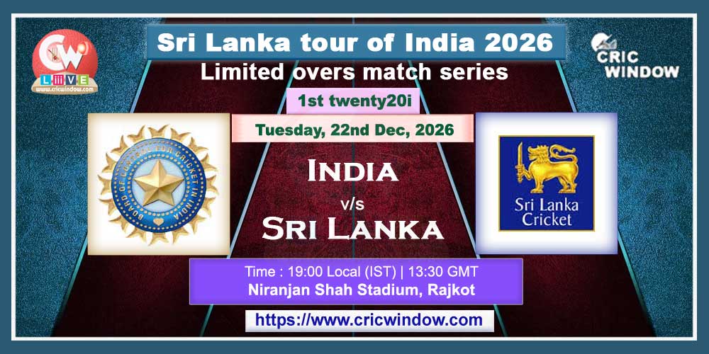 1st t20i India vs Sri Lanka live 2026