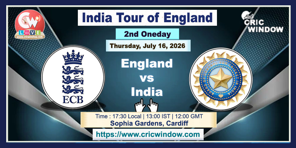 2nd odi England vs India live 2026