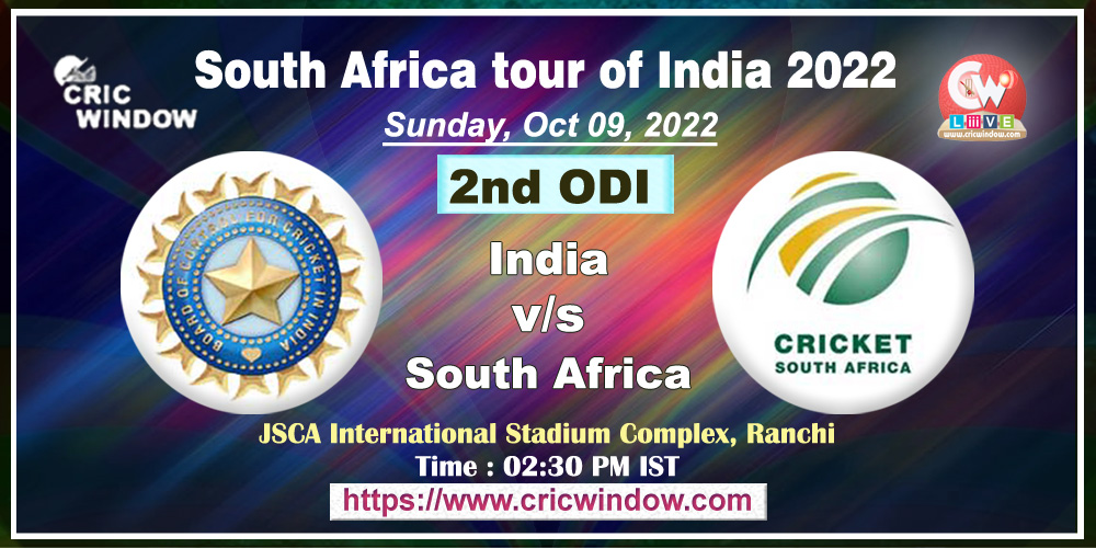 I2nd ODI India vs South Africa live report 2022 I2nd ODI India vs South Africa live report 2022
