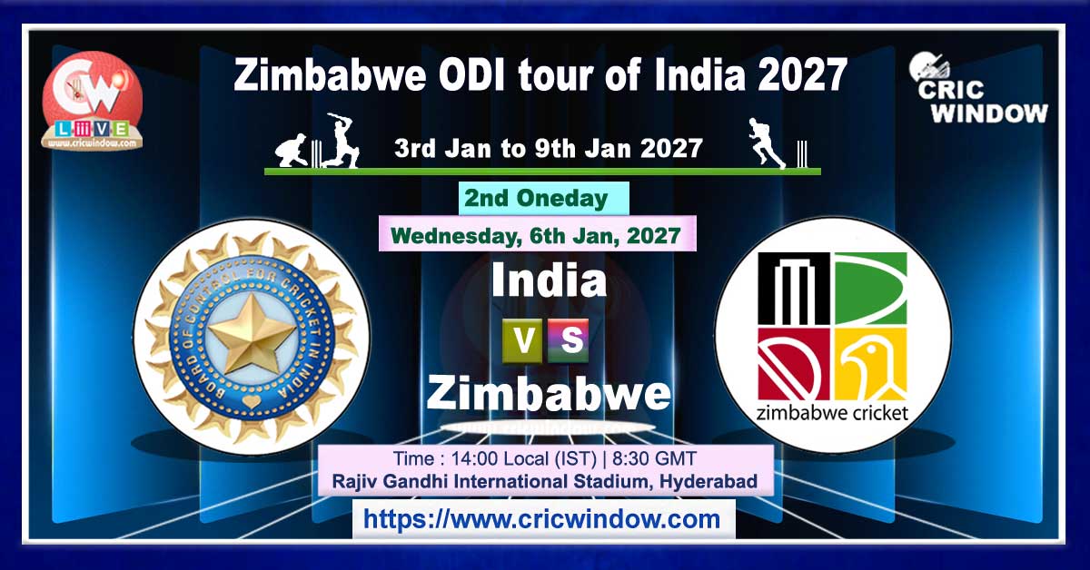 2nd odi India vs Zimbabwe live 2027