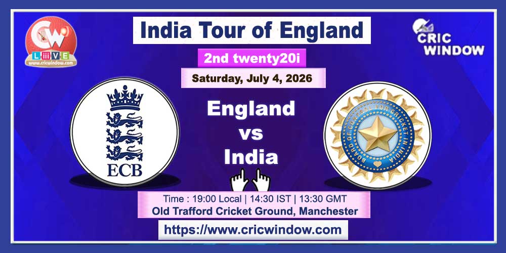 2nd t20i England vs India live 2026