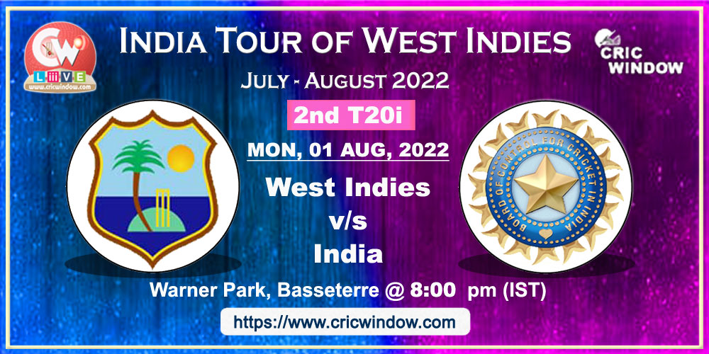 India tour of West Indies live updates 2022