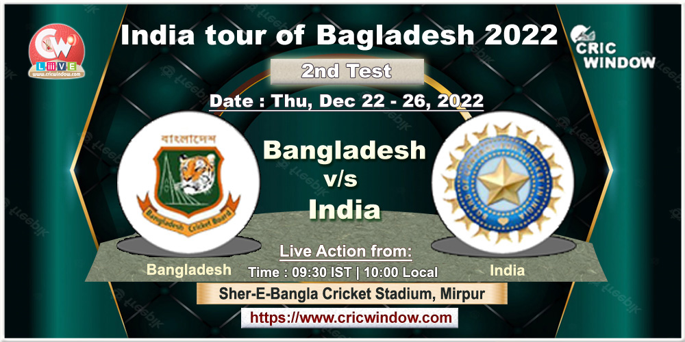 2nd test : Bangladesh vs India live action