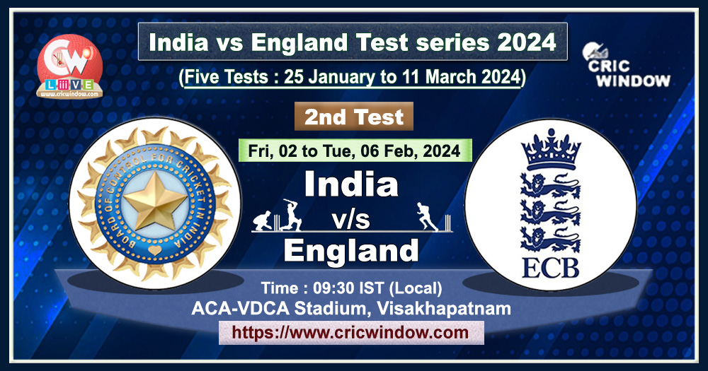 2nd test : India vs England live action