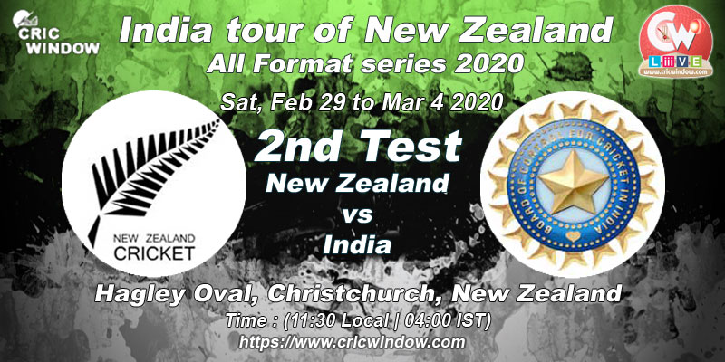 2nd test : New Zealand vs India live match video