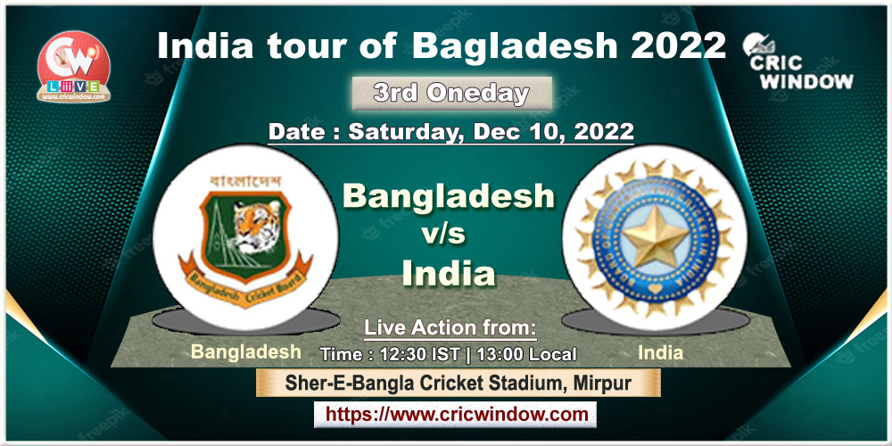 3rd odi : Bangladesh vs India live action