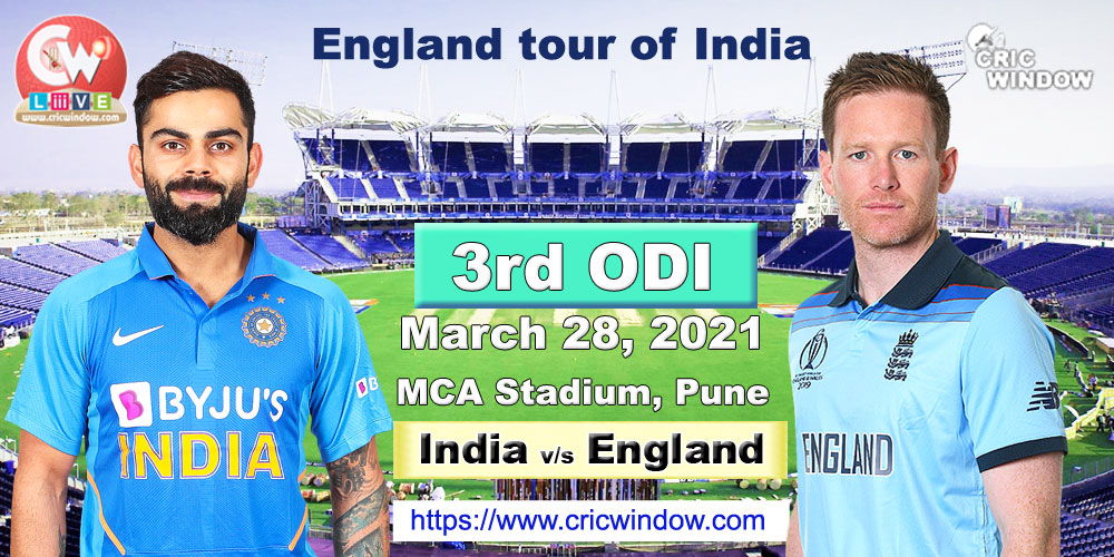 3rd odi : India vs England live action