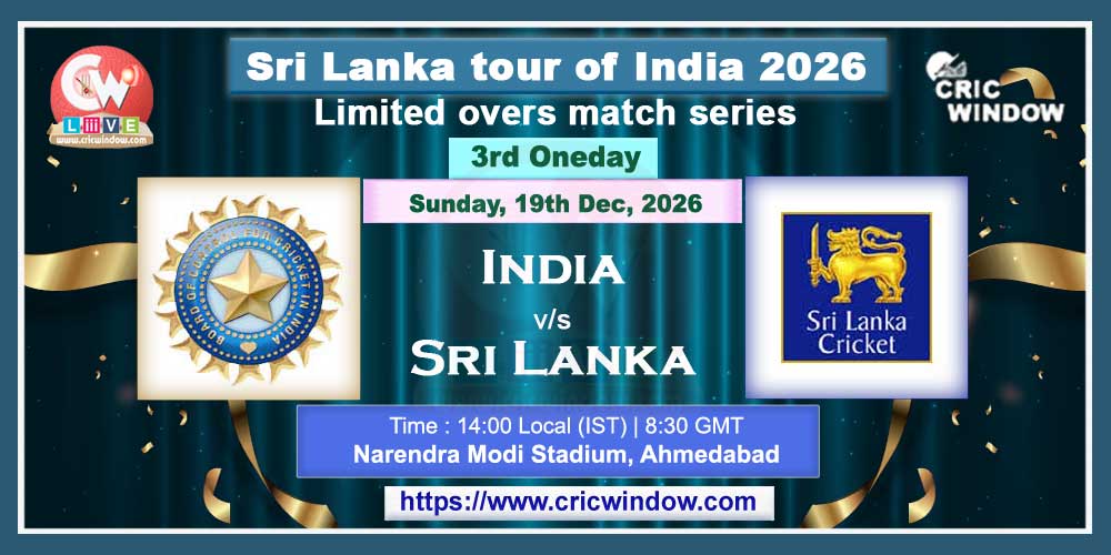 3rd odi India vs Sri Lanka live 2026
