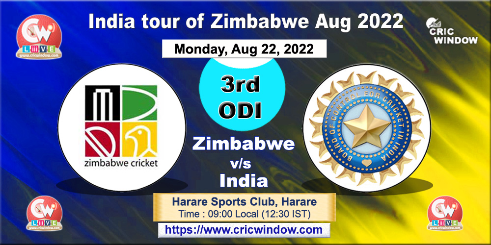3rd ODI : Zimbabwe vs India live action