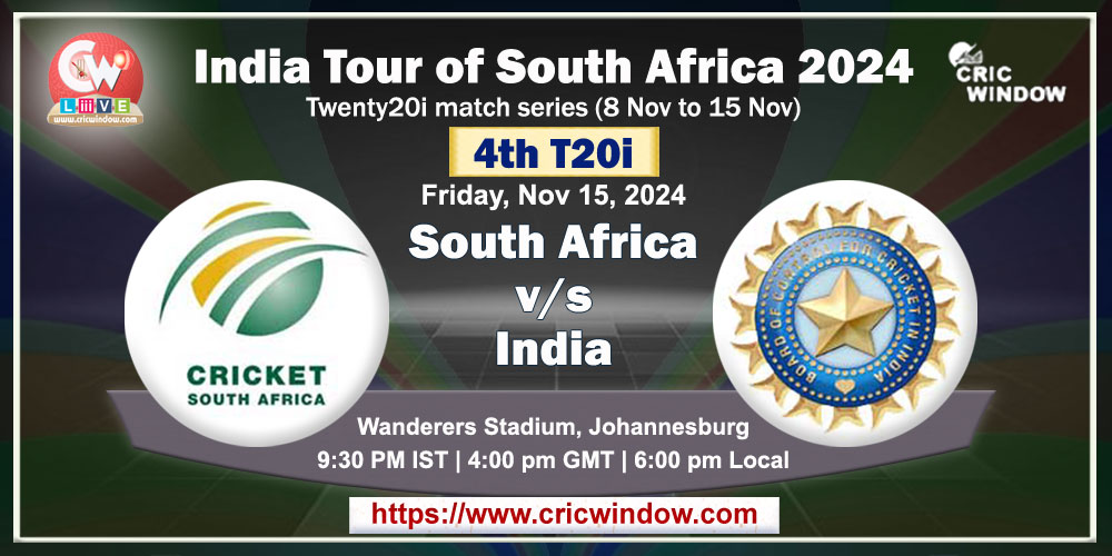 4th T20i : South Africa vs India t20i live 2024