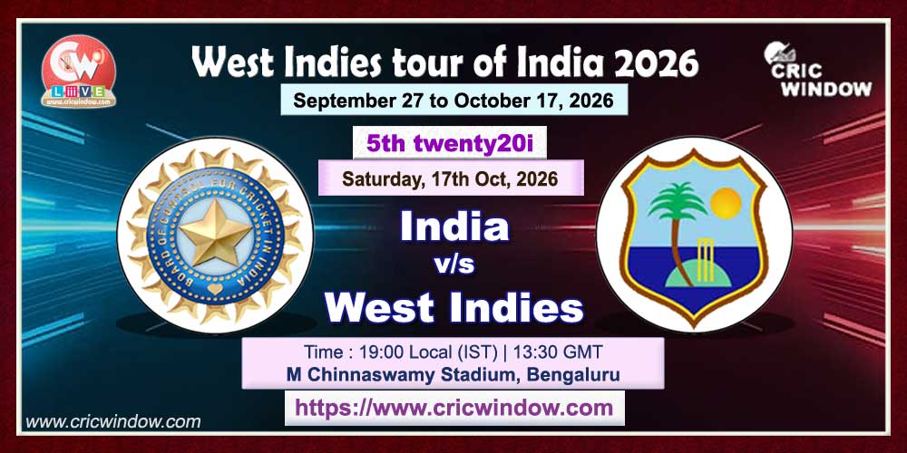 5th t20i India vs West Indies live 2026