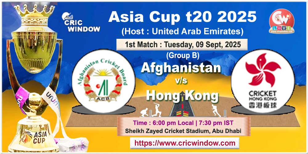 Match 1 : Afgh vs HongKong Asiacup match live 2025