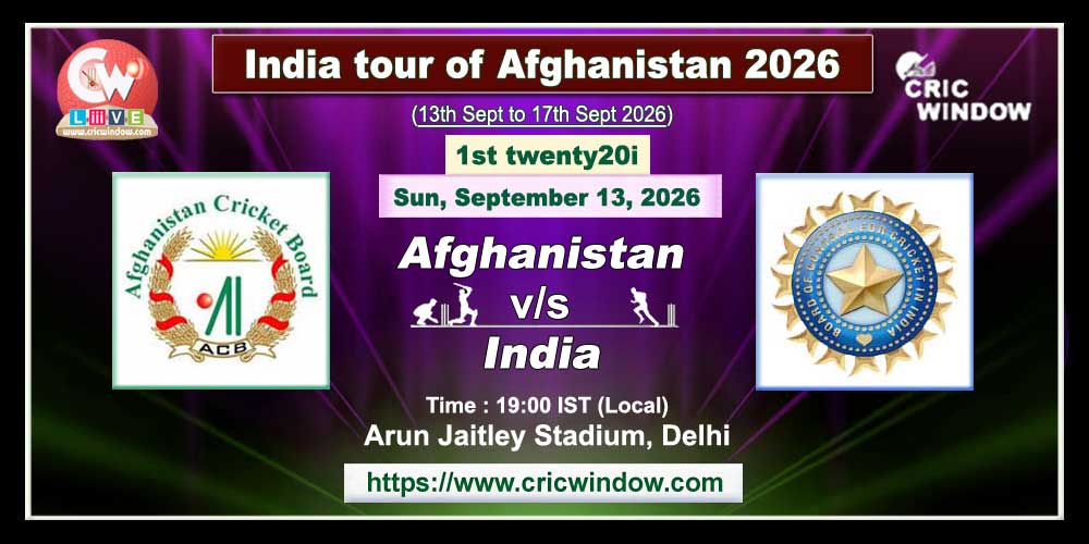1st t20i : Afghanistan vs India live 2026