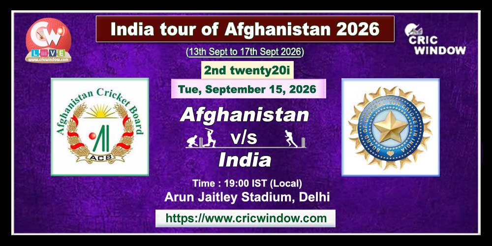 2nd t20i : Afghanistan vs India live 2026