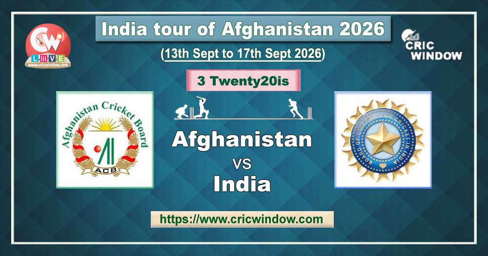 India t20 tour of Afghanistan 2026