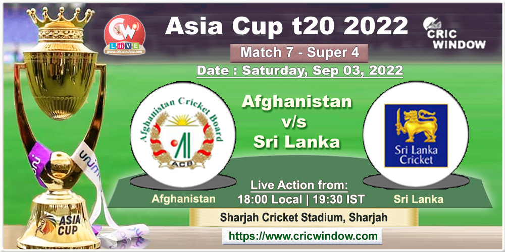 Afghanistan vs Sri Lanka Asia Cup t20 live report 2022