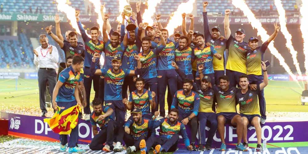 Team Sri Lanka winner of ICC Men's Cricket Asia Cup T20 2022