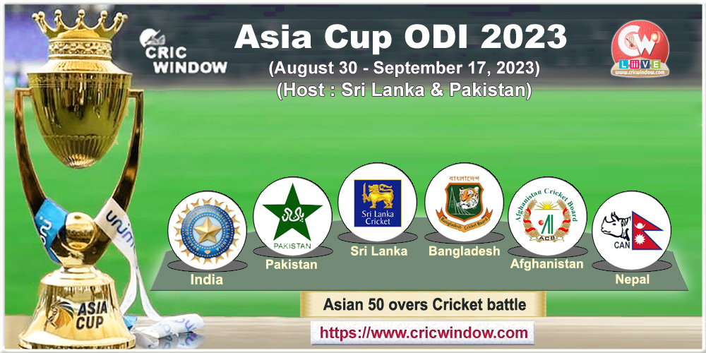 Pak and SL to host ODI Cricket Asia Cup 2023