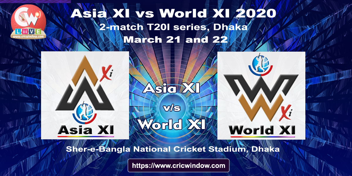 asia xi vs world xi t20i series 2020