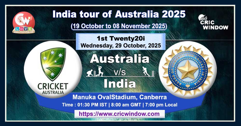 1st t20i Aus vs Ind live updates