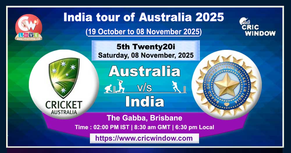 5th t20i Aus vs Ind live updates