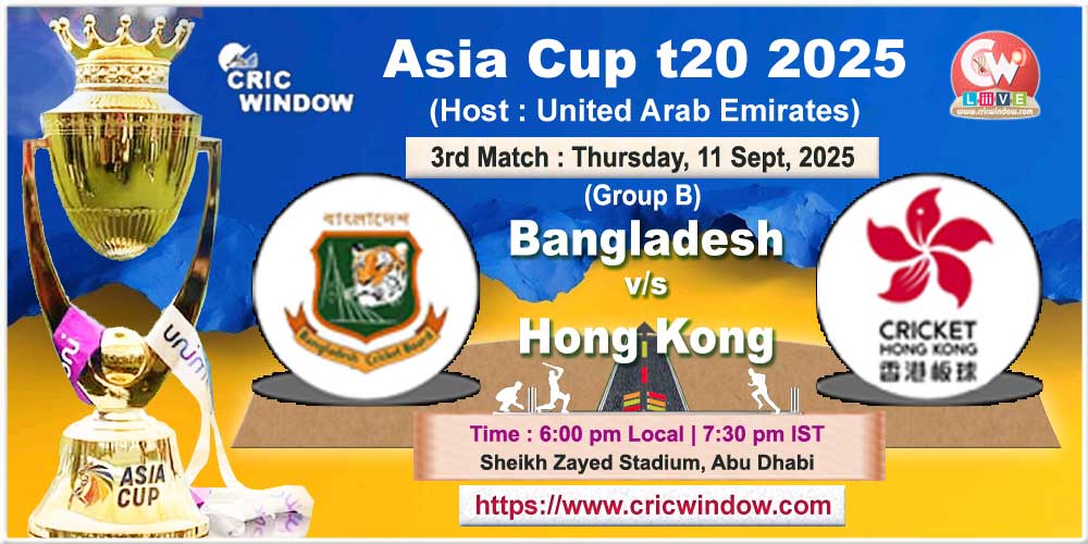 Asiacup 2025 Match3 Ban vs HNG live action