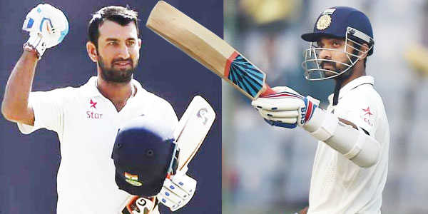 CA Pujara and AM Rahane India