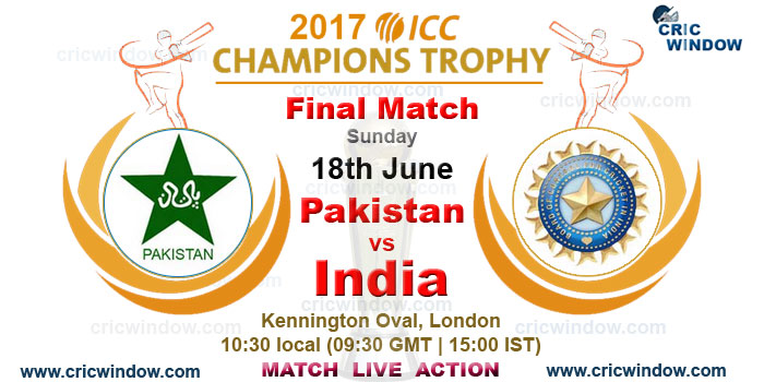 Pakistan vs India CT17 live action Final match