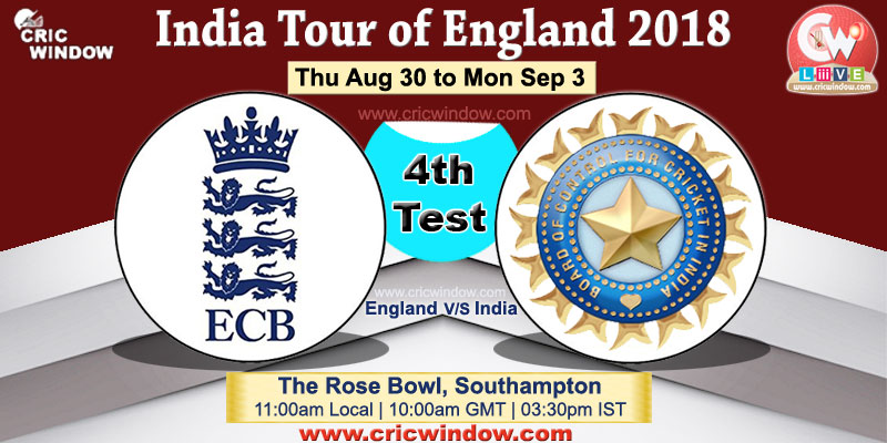 Eng vs Ind 4th Test live report series 2018