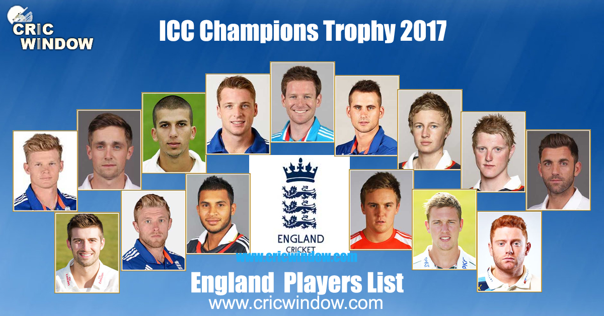 England squad for champions trophy 2017